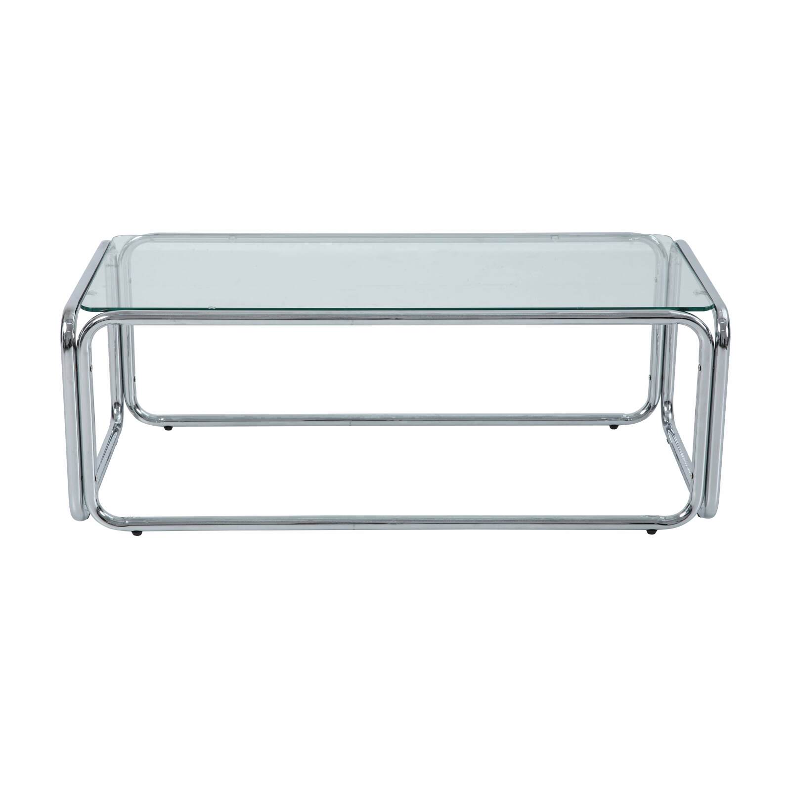 Mesa de centro de cristal templado rectangular 110x50 cm