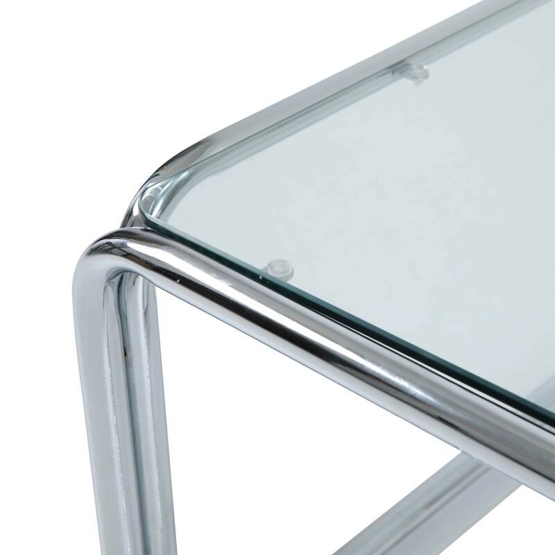 Mesa de centro de cristal templado rectangular 110x50 cm