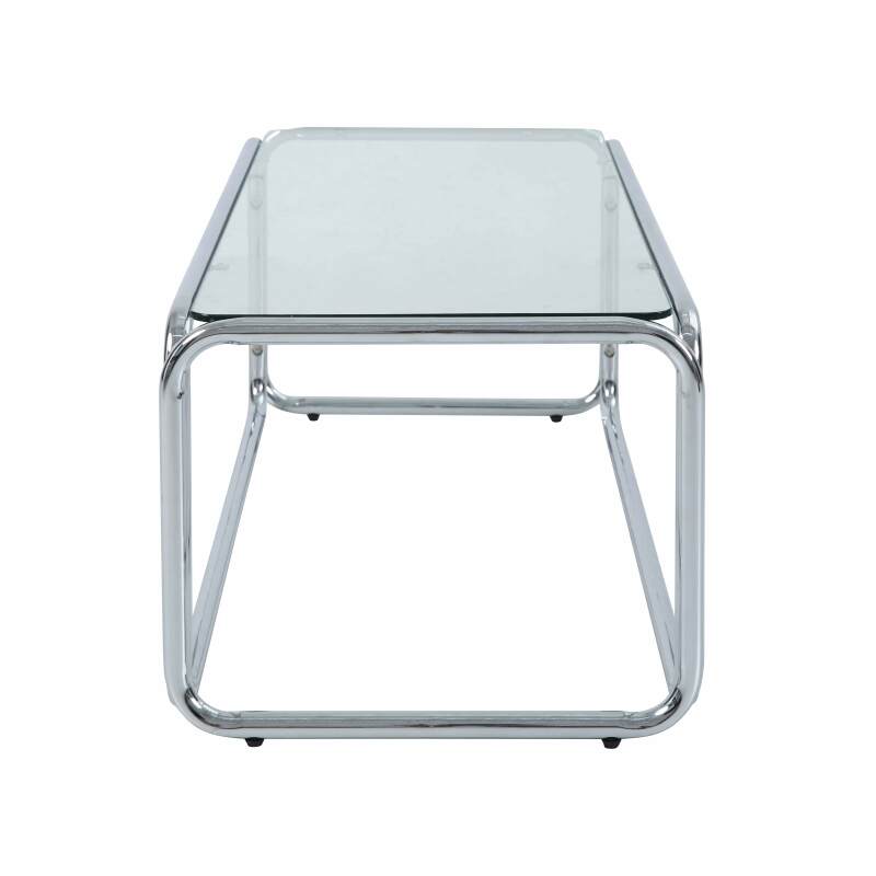 Mesa de centro de cristal templado rectangular 110x50 cm
