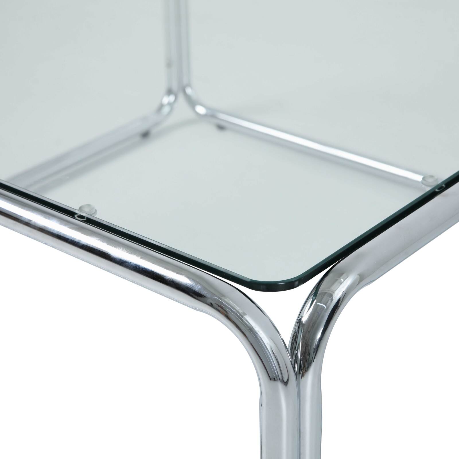 Mesa de centro de cristal templado rectangular 110x50 cm