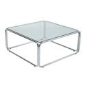 Mesa de centro de cristal templado cuadrada 90x90 cm