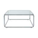 Mesa de centro de cristal templado cuadrada 90x90 cm