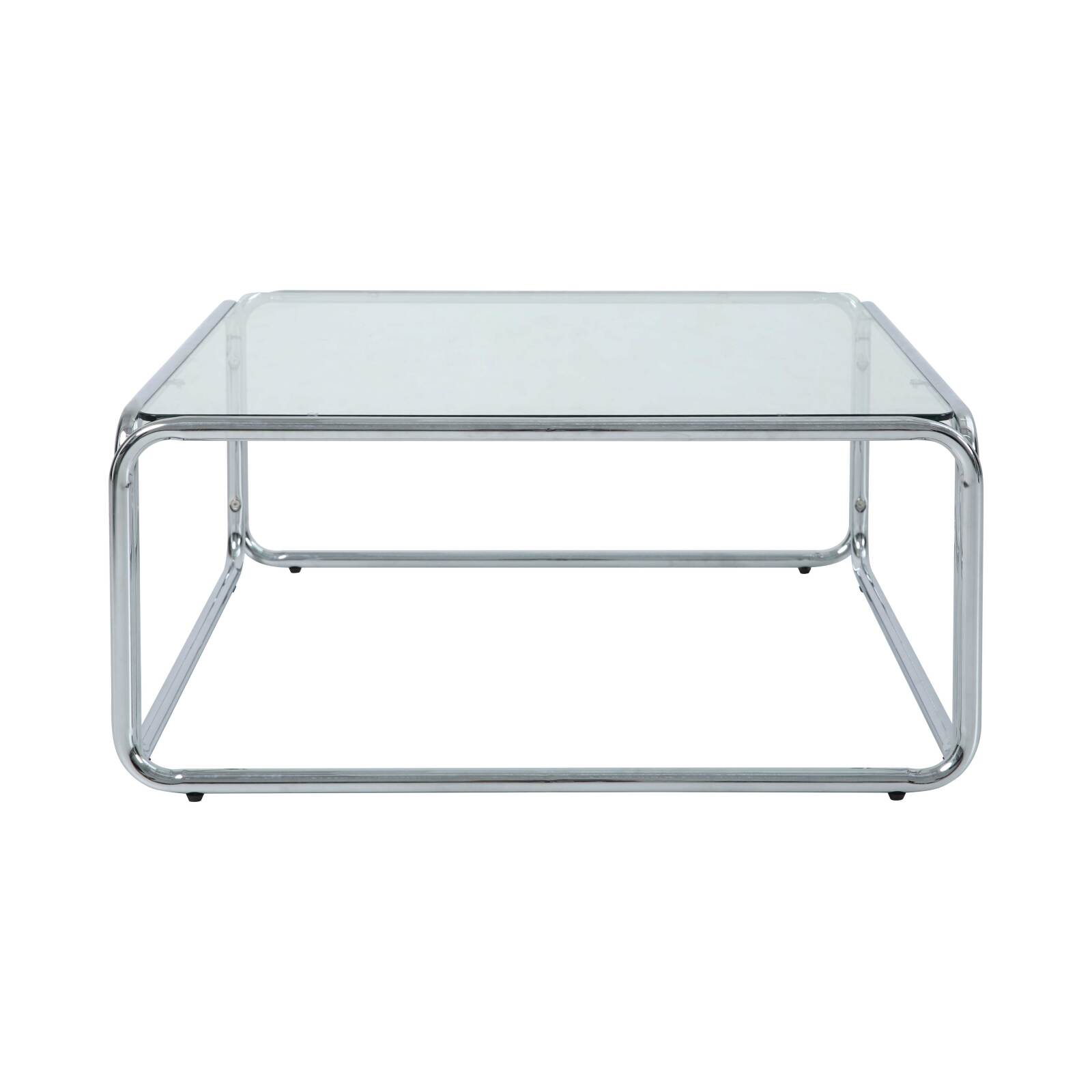 Mesa de centro de cristal templado cuadrada 90x90 cm