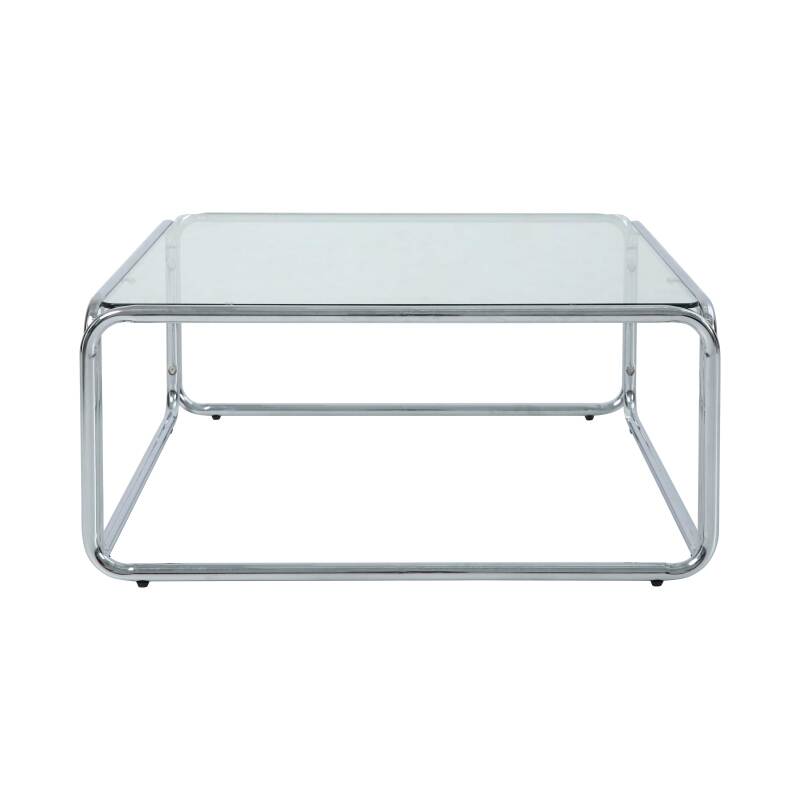 Mesa de centro de cristal templado cuadrada 90x90 cm