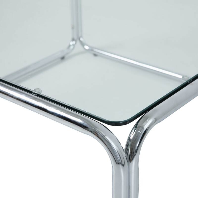 Mesa de centro de cristal templado cuadrada 90x90 cm