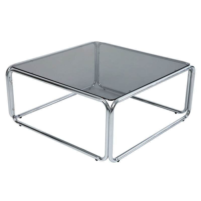 Mesa de centro de cristal templado cuadrada 90x90 cm (7/8)