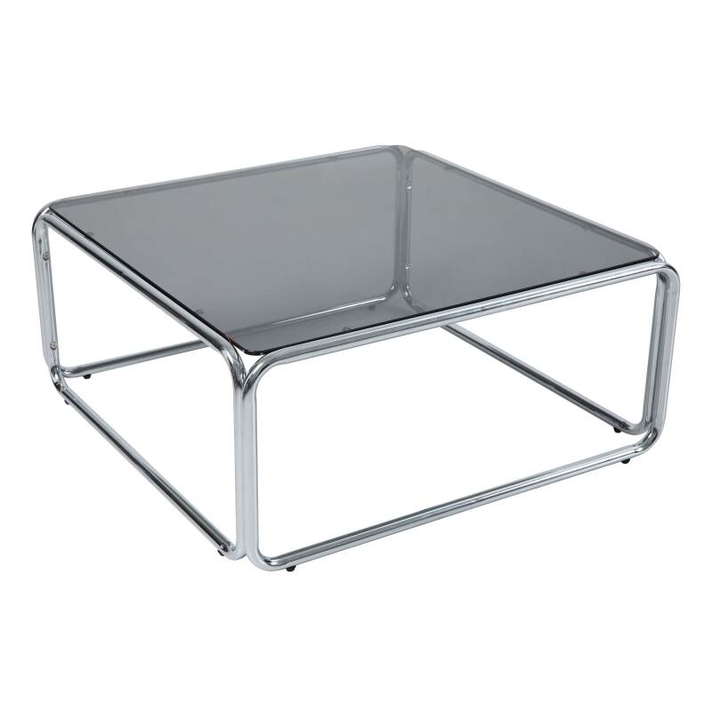 Mesa de centro de cristal templado cuadrada 90x90 cm