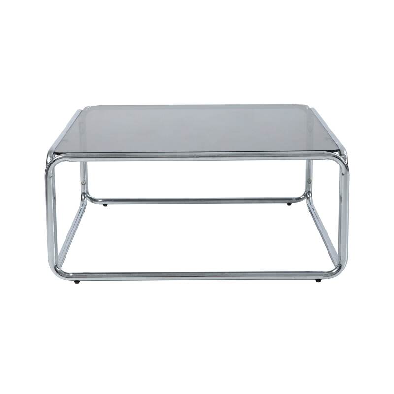 Mesa de centro de cristal templado cuadrada 90x90 cm (5/8)