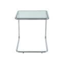 Mesa auxiliar de cristal templado cuadrada 50x46 cm