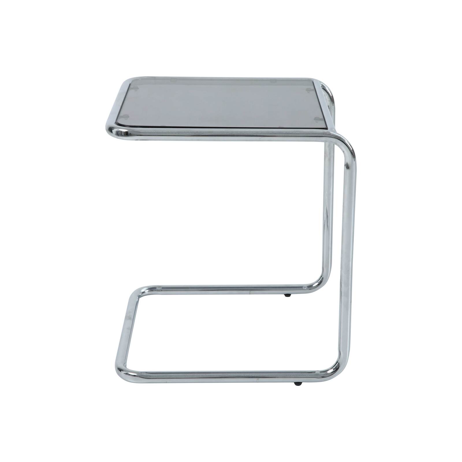 Mesa auxiliar de cristal templado cuadrada 50x46 cm