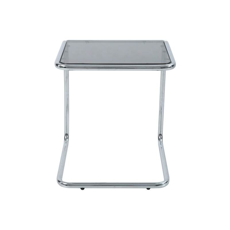 Mesa auxiliar de cristal templado cuadrada 50x46 cm (3/5)