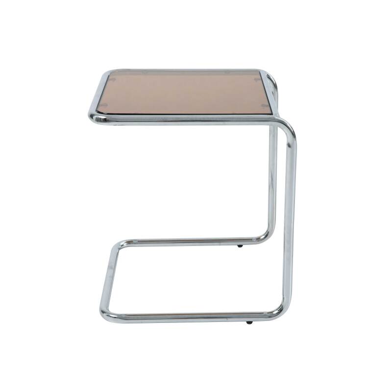 Mesa auxiliar de cristal templado cuadrada 50x46 cm (3/5)