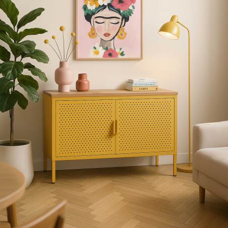 Aparador de metal 2 puertas 100 cm