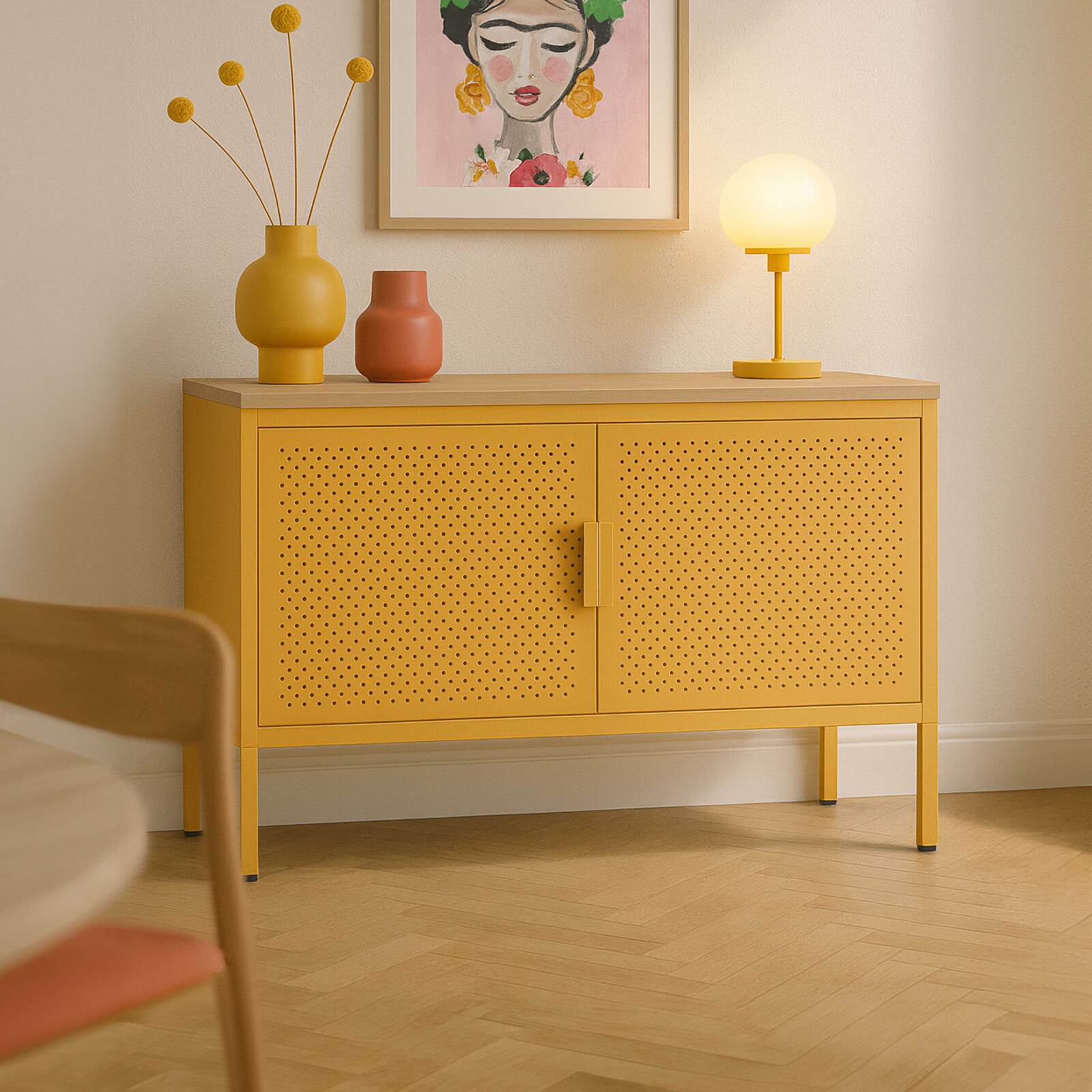 Aparador de metal 2 puertas 100 cm