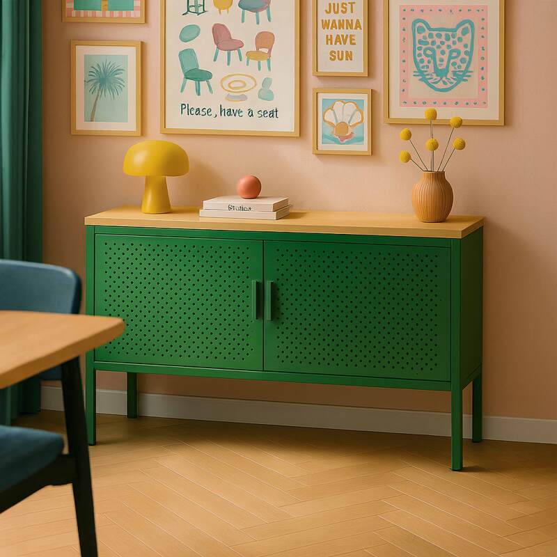 Aparador de metal 2 puertas 100 cm