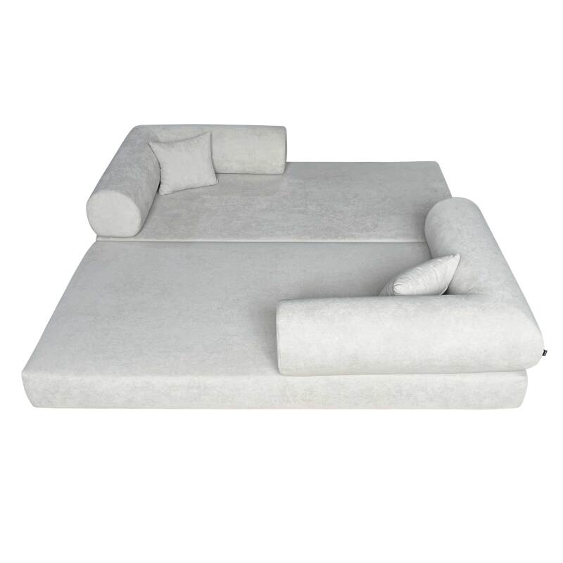 Sofá Cama 2 plazas en tela de con cojines (5/8)