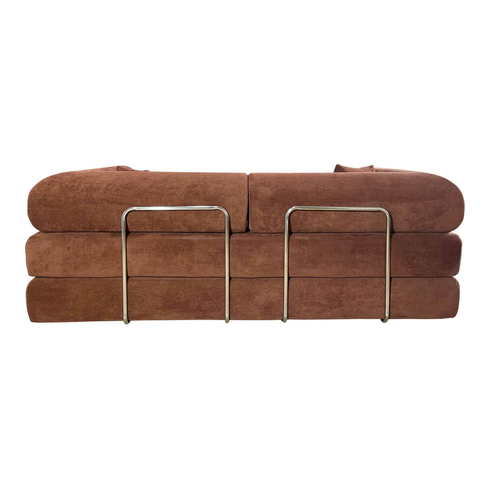 Sofá Cama 2 plazas en tela de con cojines