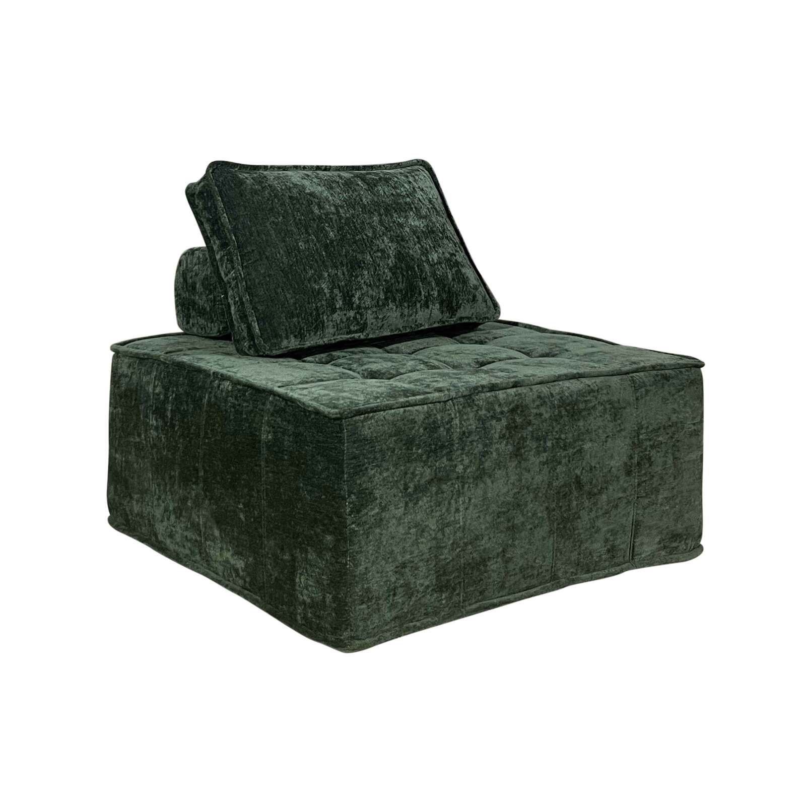Sillón de tela con cojínes