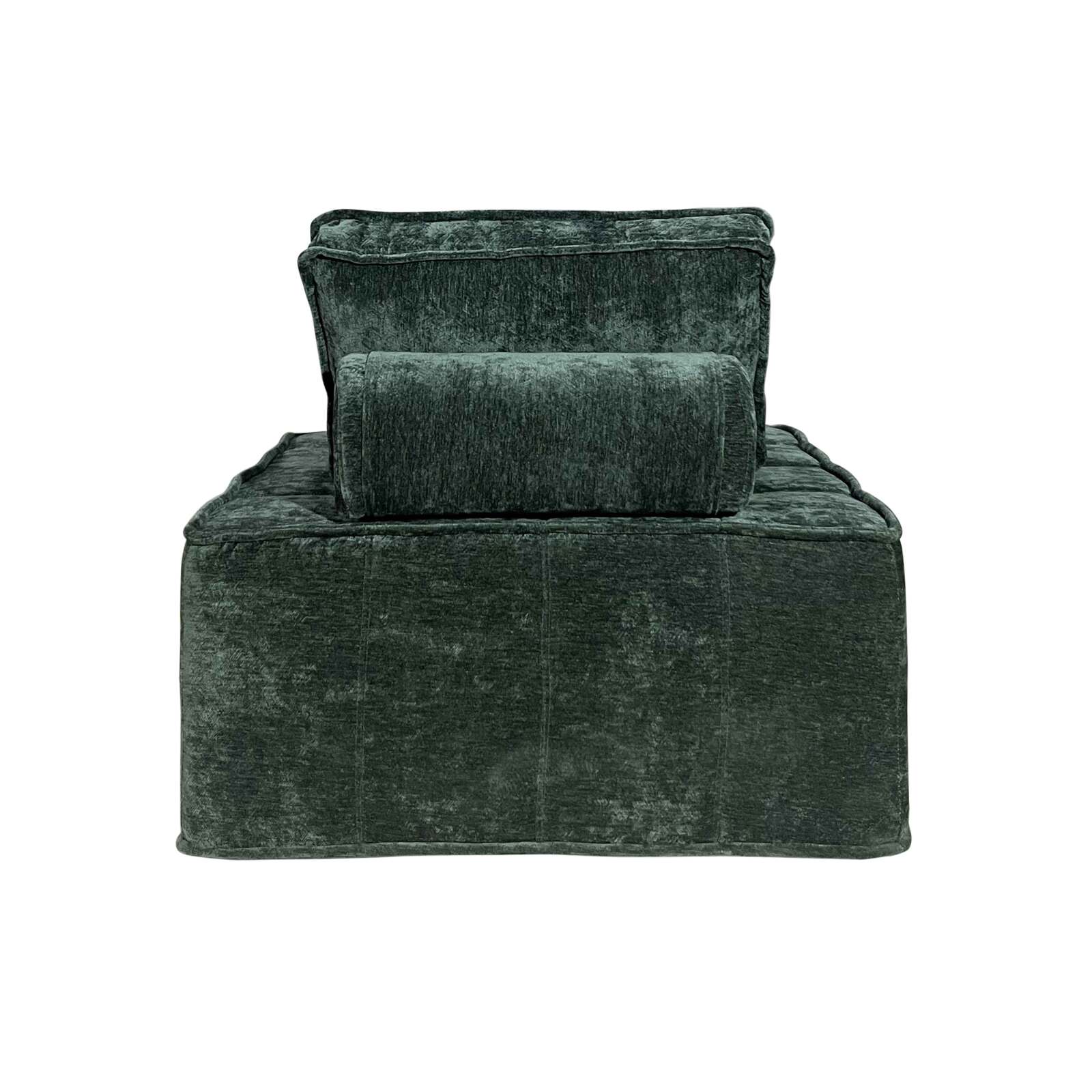 Sillón de tela con cojínes