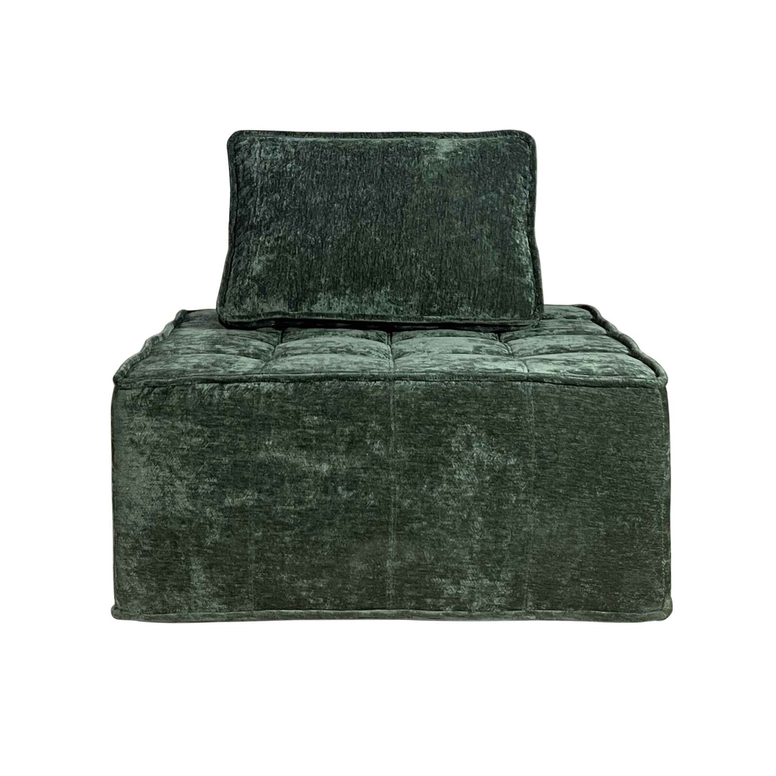 Sillón de tela con cojínes