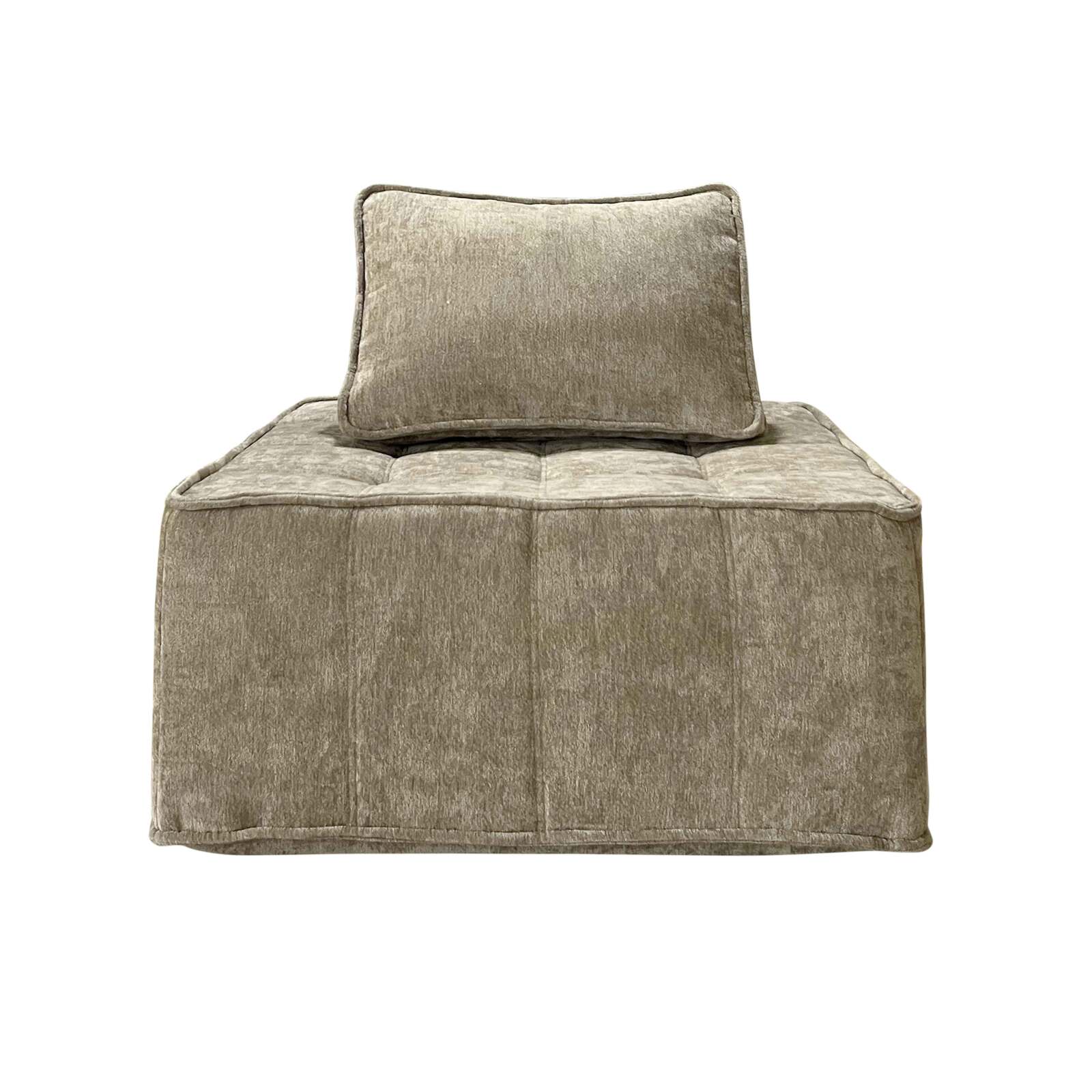 Sillón de tela con cojínes