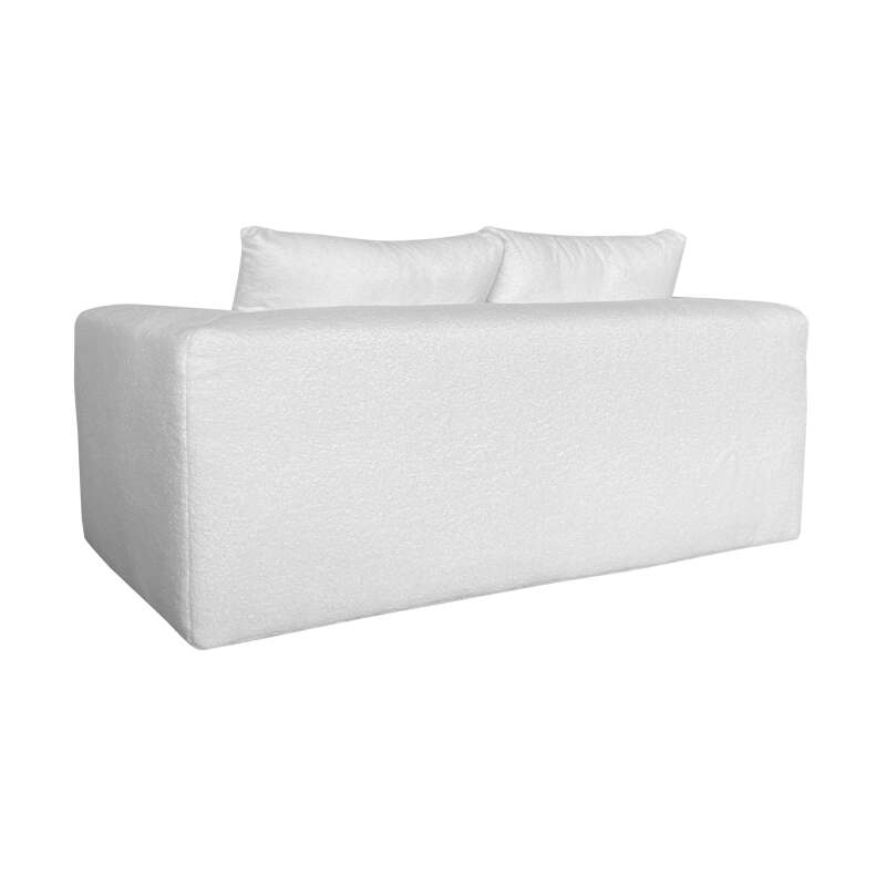 Sofá 2 plazas en tejido de rizo con cojínes