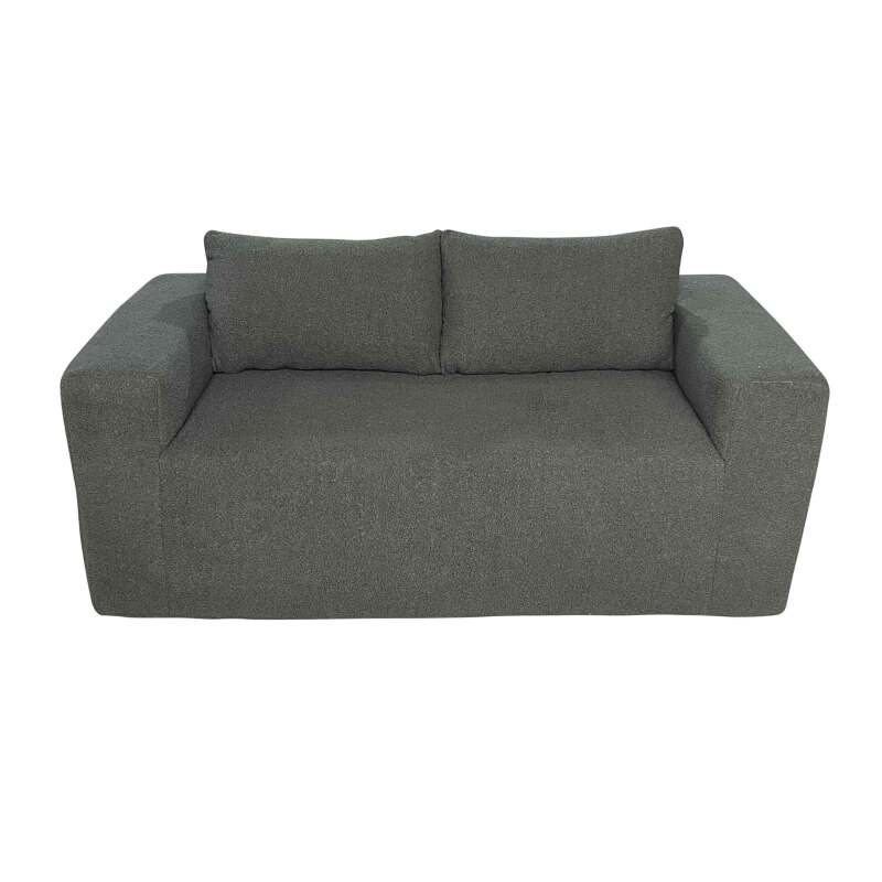 Sofá 2 plazas en tejido de rizo con cojínes (3/5)