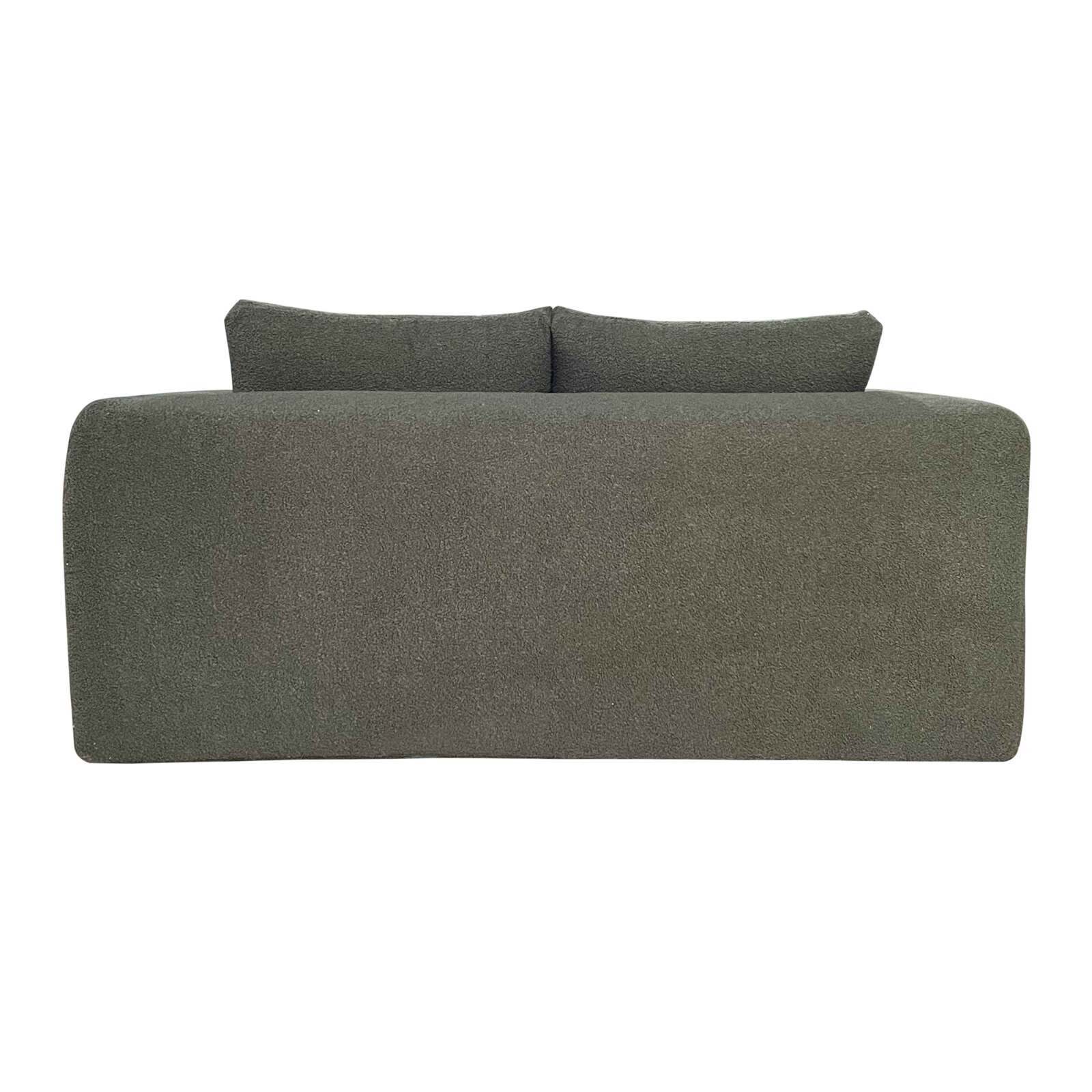 Sofá 2 plazas en tejido de rizo con cojínes