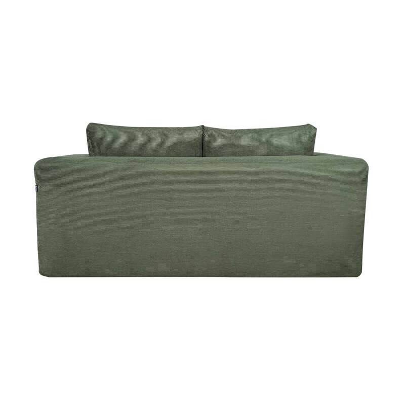 Sofá 2 plazas en tejido acanalado con cojínes (2/7)