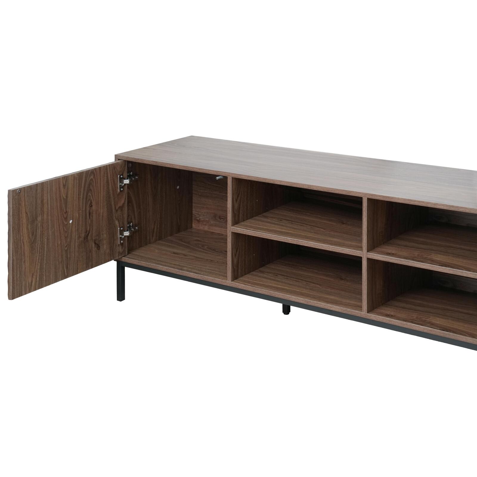 Mueble TV de efecto madera 200 cm estilo escandinavo