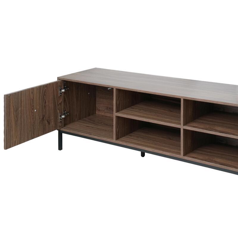 Mueble TV de efecto madera 200 cm estilo escandinavo