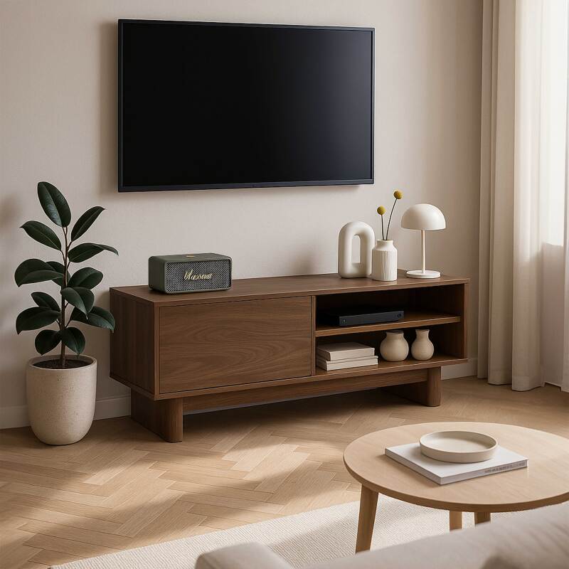 Mueble de TV efecto madera estilo escandinavo 120 cm