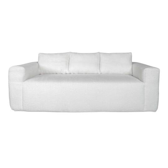 Sofá de 3 plazas en tejido de rizo con cojínes | Oviala