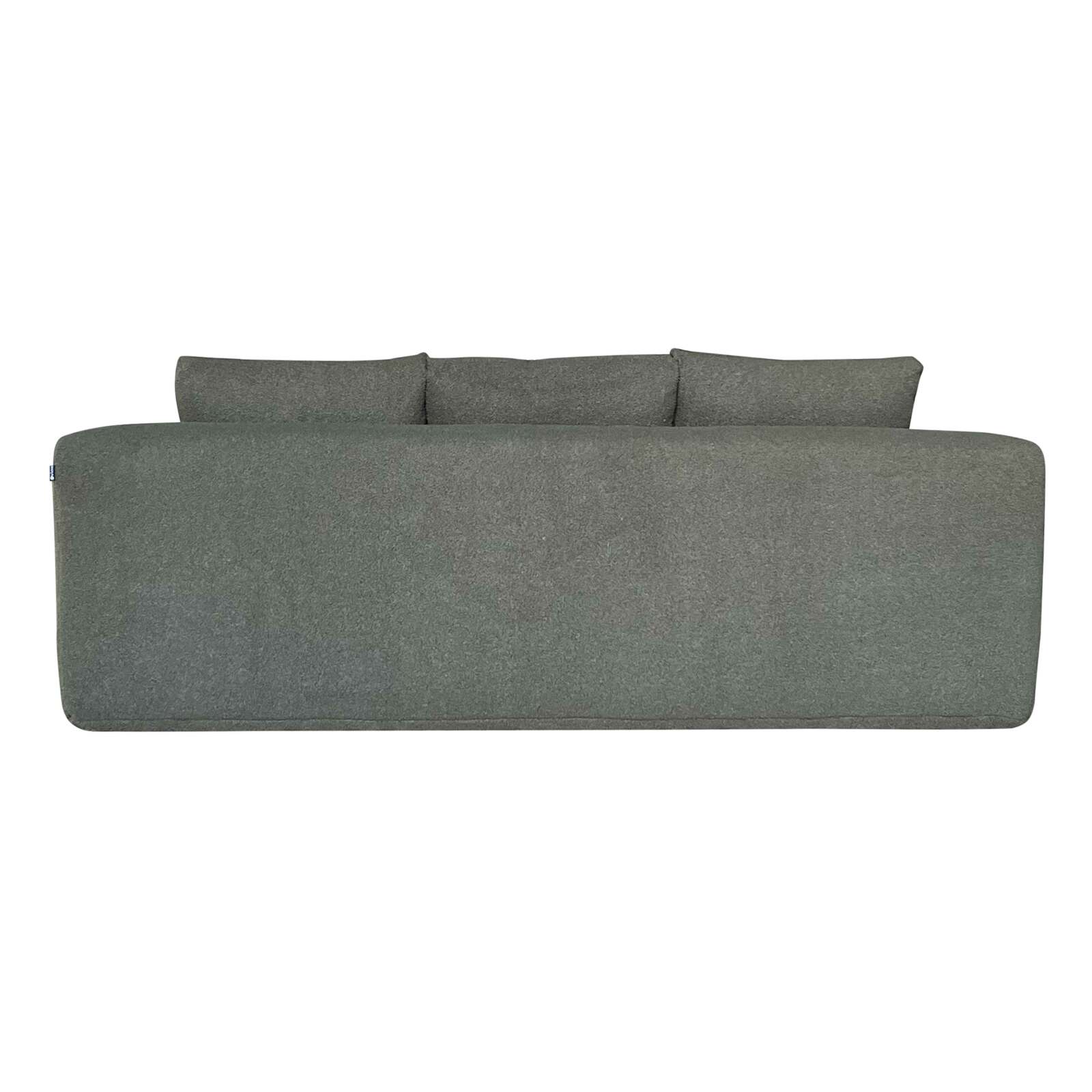 Sofá de 3 plazas en tejido de rizo con cojines