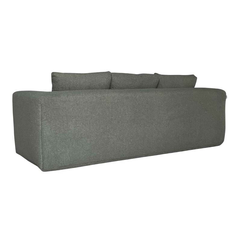 Sofá de 3 plazas en tejido de rizo con cojines (4/5)