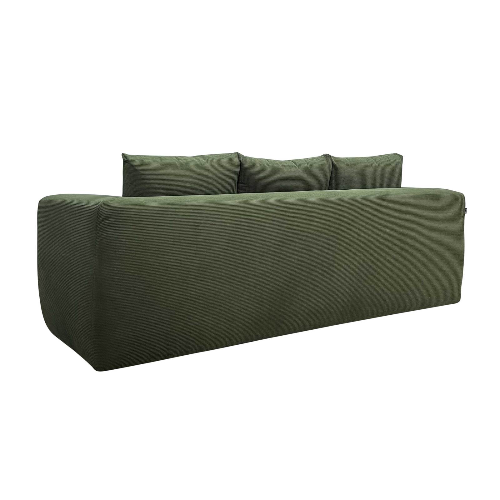 Sofá de 3 plazas en tejido acanalado con cojínes