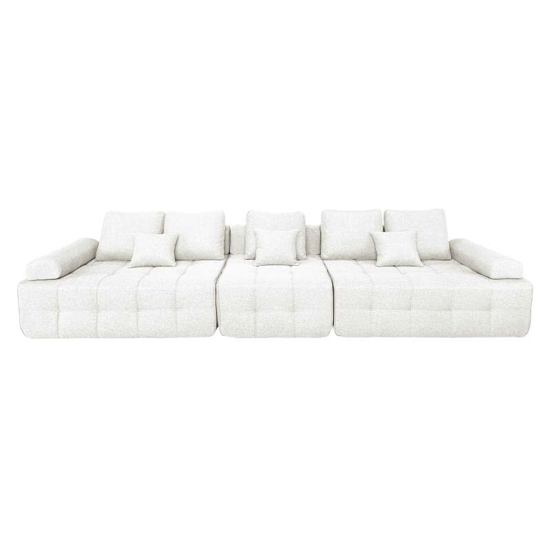 Sofá de 5 plazas de tela con cojines (2/7)