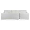 Sofá esquinero de 4 plazas en tejido de rizo con chaise longue izquierda y cojines