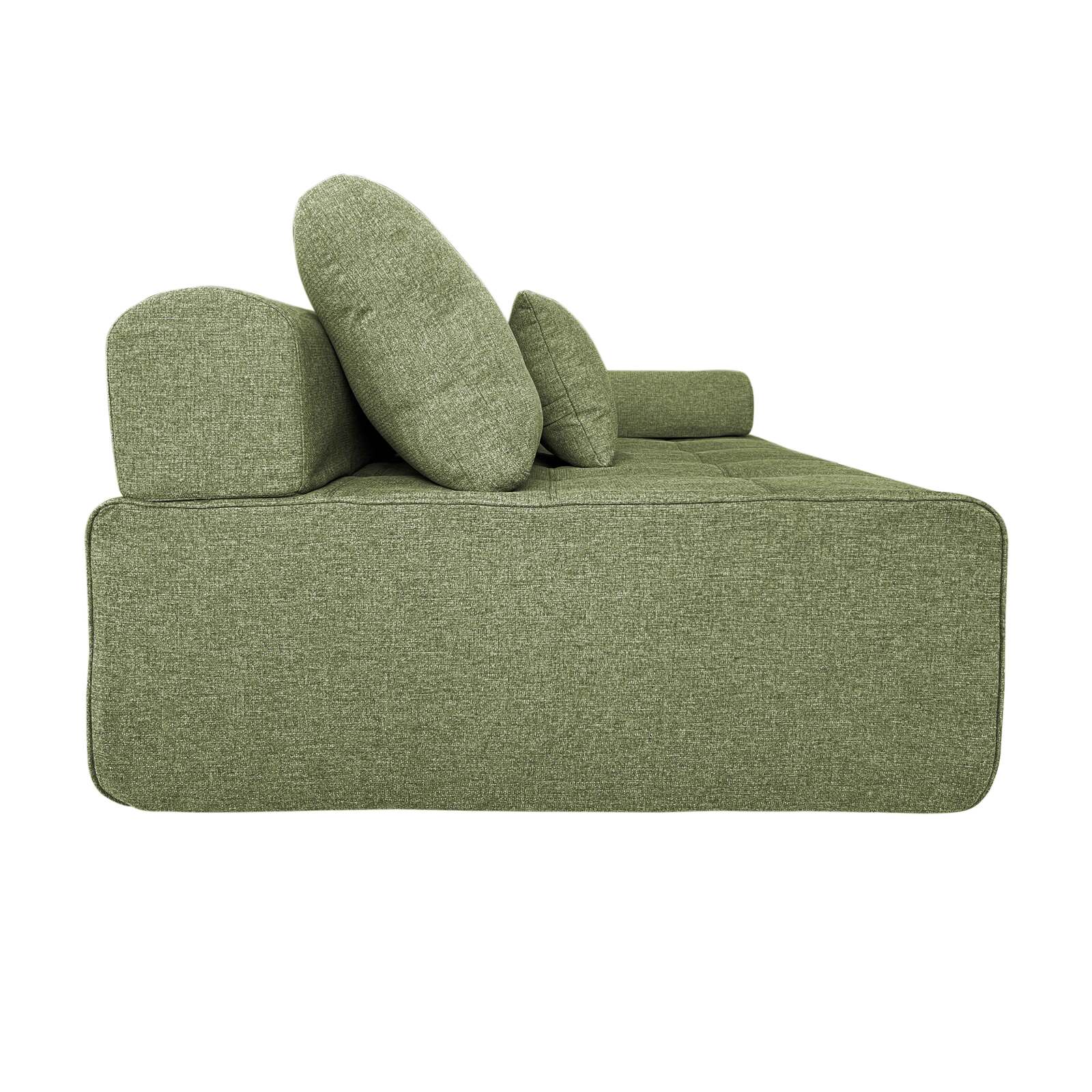 Sillón izquierdo para sofá modular de tela con cojines