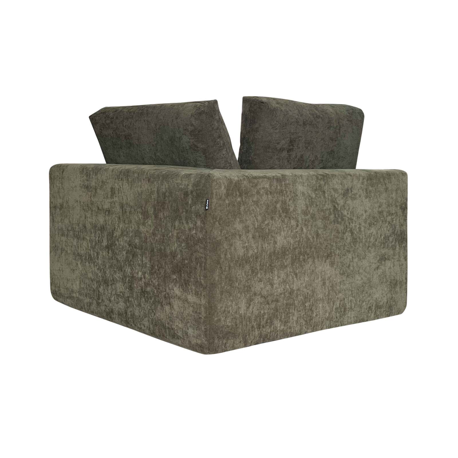 Módulo bien de 1 plaza para sofá de tela con cojines
