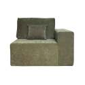 Sofá de 2 plazas de tela con cojines