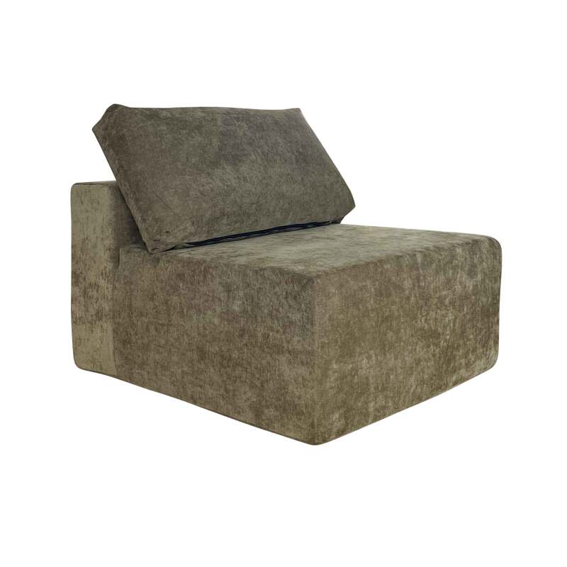 Sofá esquinero de 5 plazas de tela con chaise longue y cojines