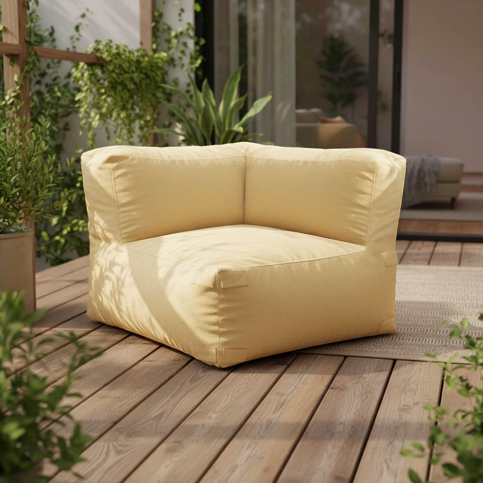 Sillón esquinero para sofá modular de exterior