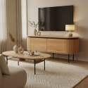 Mueble TV de efecto madera y listones 120 cm
