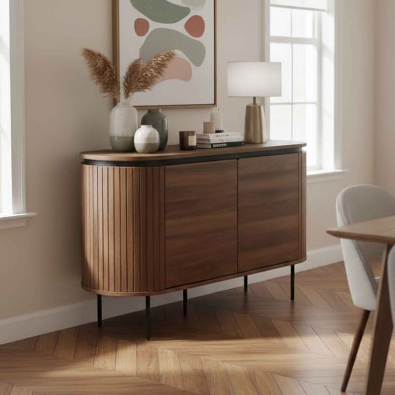 Aparador efecto madera 2 puertas de 120 cm