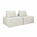 Sofá modular de 2 plazas de tela con cojines