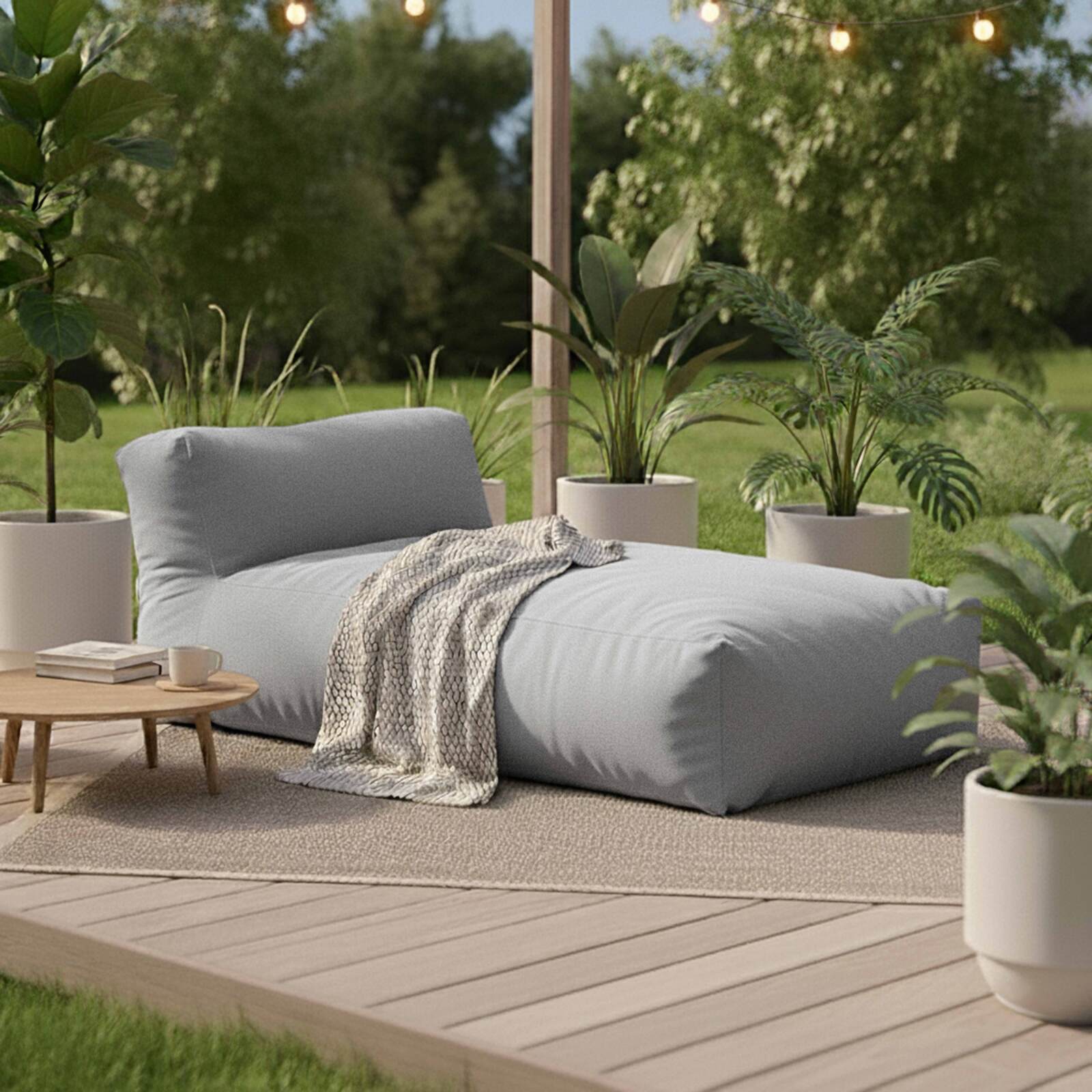 Chaise longue para sofá modular de exterior