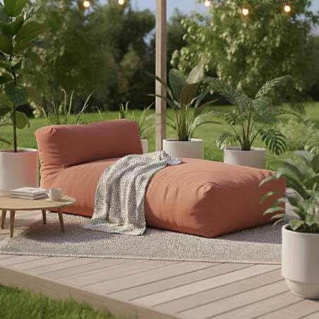 Chaise longue para sofá modular de exterior