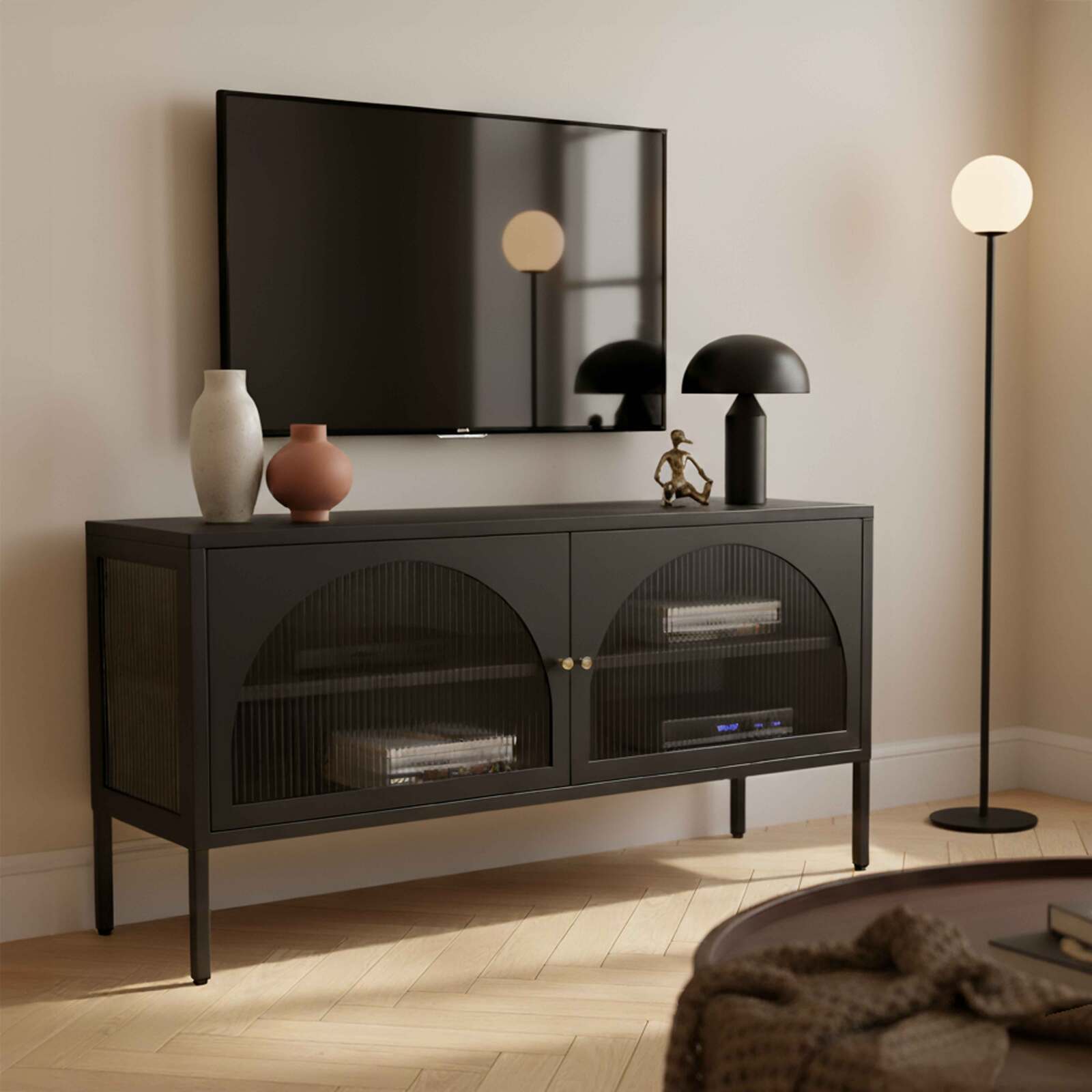 Mueble TV 115cm de metal de estilo moderno