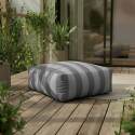 Puf a rayas para sofá modular de exterior